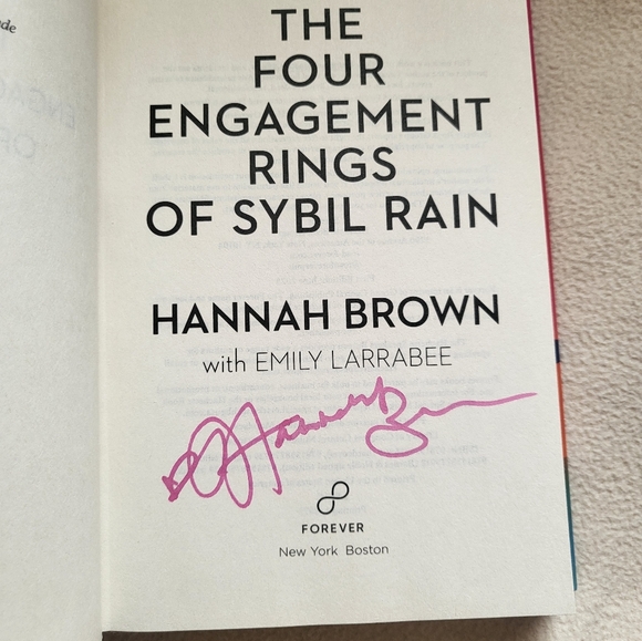 The Four Engagement Rings of Sybil Rain Book By Hannah Brown SIGNED EDITION - Picture 2 of 3